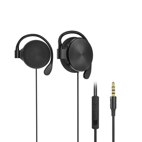 Sports Earbuds Wired Earphone with Microphone 3.5mm Plug with Over Ear Hook for Cell Phones