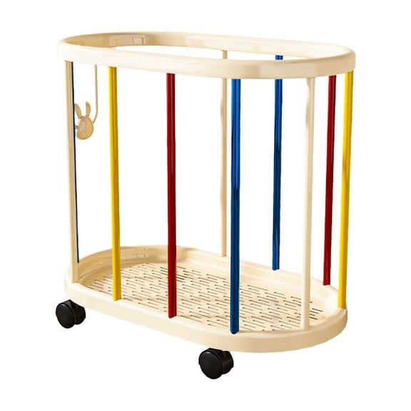 Sports Equipment Storage Rack with Wheels, Laundry Basket Organizer for Yoga Mats and Toys, Mobile Storage Basket