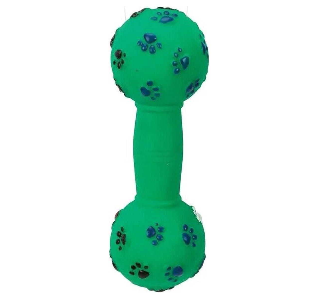 Dual Texture Dog Toy Dumbbell - Geo Play Chew Toy With Squeaker, Rubber & Foam For Chewing Fun, Fun Geometric Shape