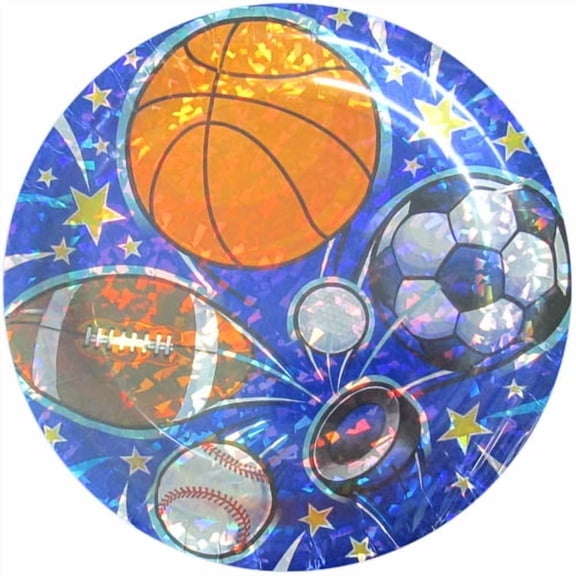 Sports Explosion Large Prismatic Paper Plates (8ct)