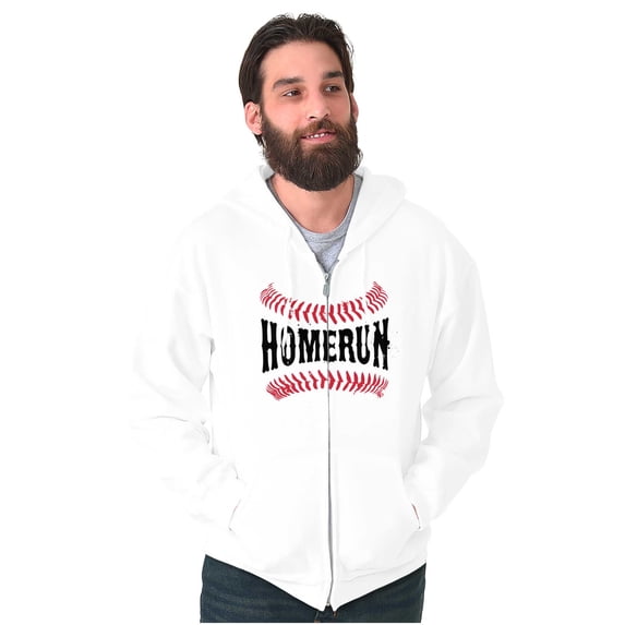 Sports Fan Baseball Stitches Homerun Zip Up Hoodie Men's Women's Brisco Brands S