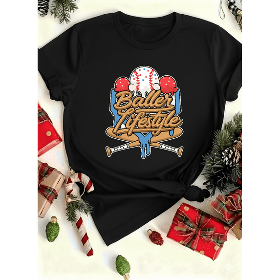 Sports Fan Energy Baller Lifestyle Baseball Graphic Unisex T-Shirt V12591 up to size 5XL