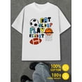 thumbnail image 1 of Sports Fan Tee men white 180G 100% Cotton Hip-hop streetwear Casual Unisex Shirt Short Sleeve tshirts Casual Unisex Shirt Cotton tshirts Unique Design Unisex Shirt Printed tshirts, 1 of 7