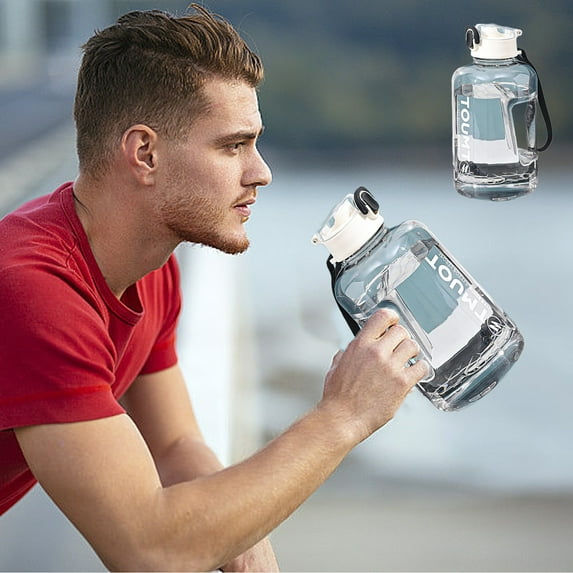 Sports Fitness Water Bottle, Large Capacity Bucket Cup, Stainless Steel, Leak-Proof Insulated, Straight Sip, Portable Handle, Gym Workouts, Daily Hydration, Sports Water Jug TOPLIU