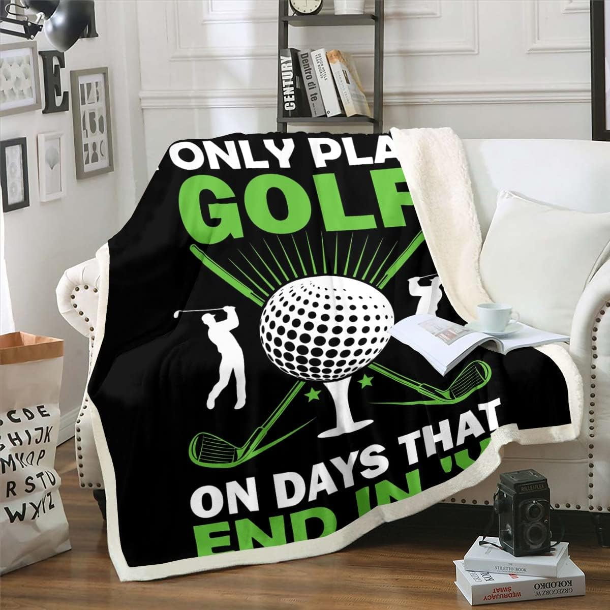 Sports Fleece Blanket for Boys Golf Blanket Ball Gamer Throw Blanket