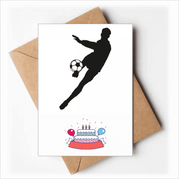 Sports Football Soccer Outline Happy Birthday Greeting Cards Envelopes Blank