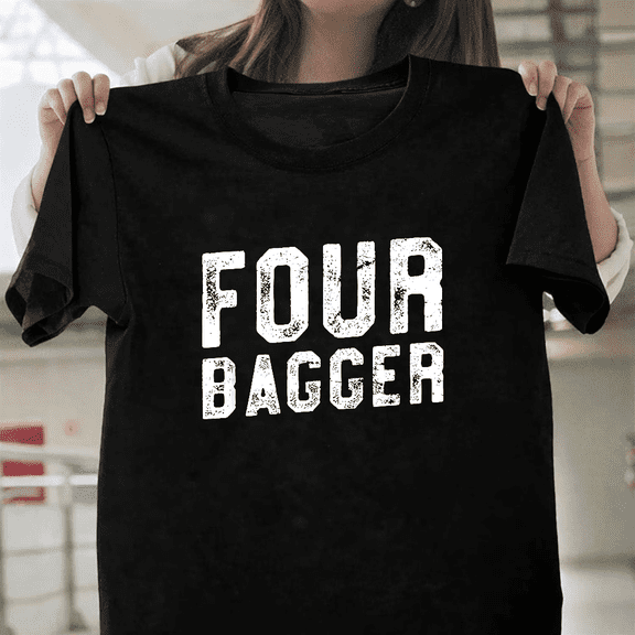 Sports Four Bagger Funny Cornhole Team July Fourth Game Art Unisex T-Shirt, for men & women, up to size 5XL.