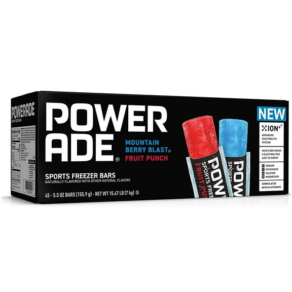 Sports Freezer Bars, Mountain Berry Blast and Fruit Punch