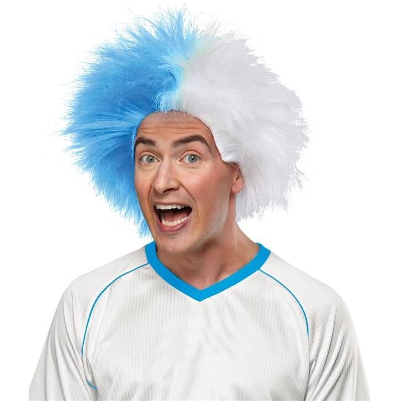 Light Blue/Light White Wig Ombre Blue Colored Lace Front Wigs For Women Cosplay Silver  main image 4