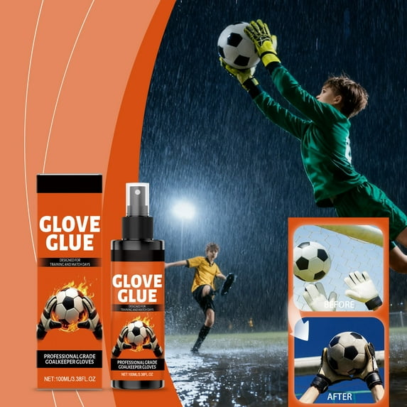 Sports Gloves Grip Spray – Football Equipment Antiskid Solution | 100ml Bottle for Enhanced Control, Viscosity Boost, Non-Slip Application | Easy Carry Size