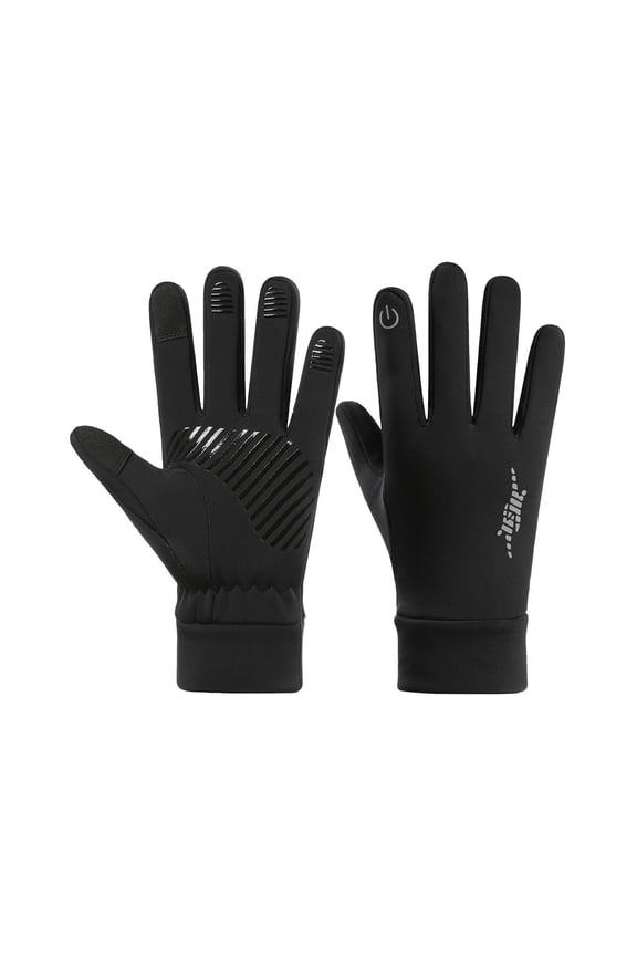 Sports Gloves for Women Men,Cold Weather Thermal Touch Screen Ski Snow Glove Liners,Non-Slip Palm & Warm Fleece Lined, for Running Cycling Driving Hiking Walking Sports Outdoor Texting Work (Black L)