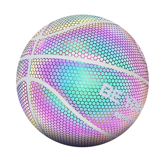Sports Glow Up Battery Basketball for Night Play  Reflective Glow Basketball with Light Battery Powered Feature for Court Sports