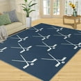 thumbnail image 1 of Sports Golf Rug, Dark Blue Simple Living Room Rug, Outdoor Rug Shed-Free Non Skid Low Pile Carpet for Bedroom Floor Patio Gaming Room Camping Rug 4x5ft, 1 of 6
