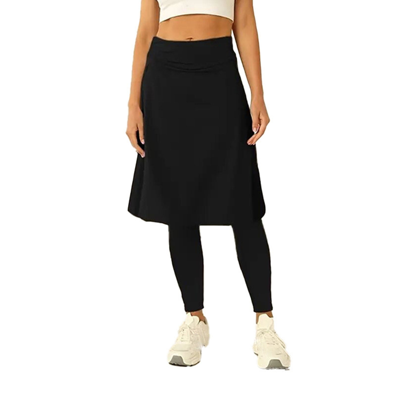 Sports Golf Skirt with Built In Leggings for Women Ruffled Tennis Skirt
