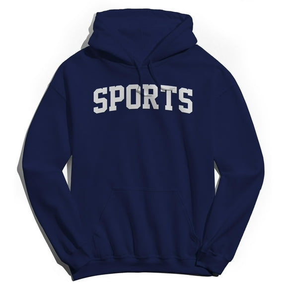 Sports Graphic Navy Men's Cotton Pullover Hoodie