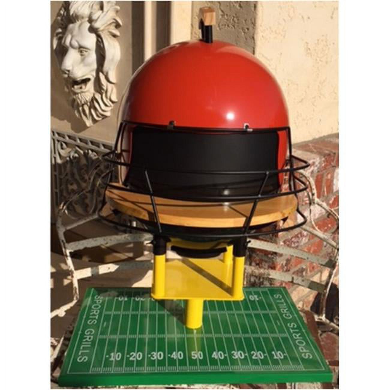 Sports Grills Touch Down 3000 Portable Charcoal BBQ- Orange & Black