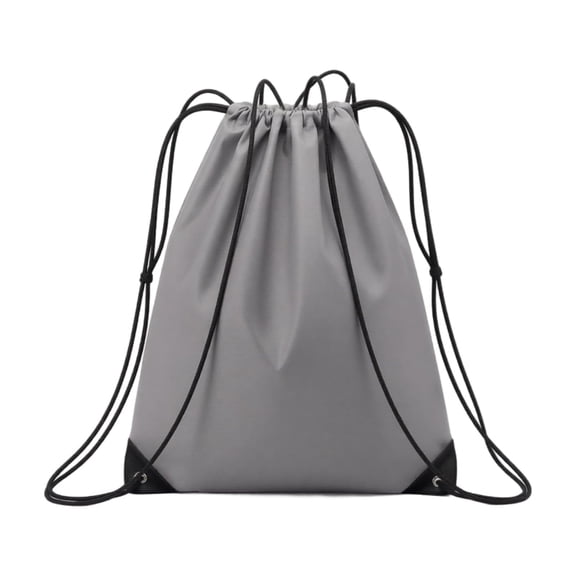 Sports Gym Drawstring Bag, Lightweight Durable Fitness Sackpack, 17 X 20 Inch Outdoor Workout Backpack for Training Travel Daily Use, Gray, 1 Pack