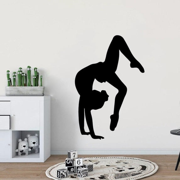 Sports Gymnastics Lady Wall Stickers Modern Art Wall Decoration Decor Living Room Bedroom Removable Wall Decal Mural 57x85cm