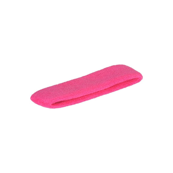 Sports Headband 100% Terry Cloth 2 pack ( 2 piece ), Hot Pink