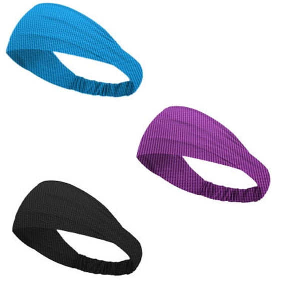 Sports Headband for Men and Women, 3 Pieces Sweatband Headband Men and Women, Sweat-Absorbing Headbands