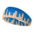 thumbnail image 1 of Sports Headband with Ice Cream Drip and Waffle Cone Pattern Lightweight Breathable Workout Headband for Sports Yoga Running Blue, 1 of 2