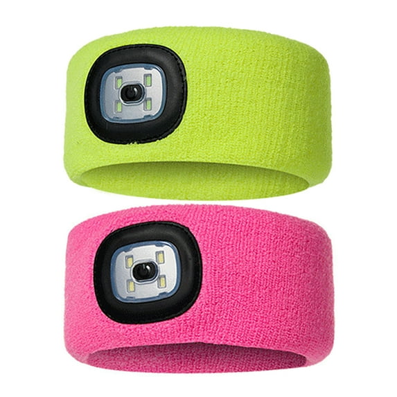 Sports Headband with LED Light, Rechargeable Headlight Cap, Warm Winter Gifts for Men and Women