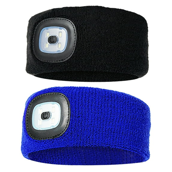 Sports Headband with LED Light, Rechargeable Headlight Cap, Warm Winter Gifts for Men and Women