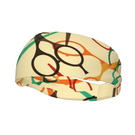 Sports Headbands Sweat Absorbing Breathable Hair Head Bands for Running Fitness Gym, Hairdressing Tools Retro Scissors Salon
