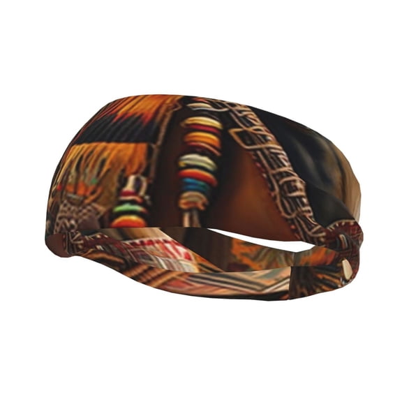 Sports Headbands Sweat Absorbing Breathable Hair Head Bands for Running Fitness Gym, Southwestern Horse Ethnic Native