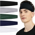 thumbnail image 1 of Sports Headbands for Men (5 Pack),Moisture Wicking Workout Headband, Sweatband Headbands for Running,Cycling,Football,Yoga,Hairband for Women and Men, 1 of 4