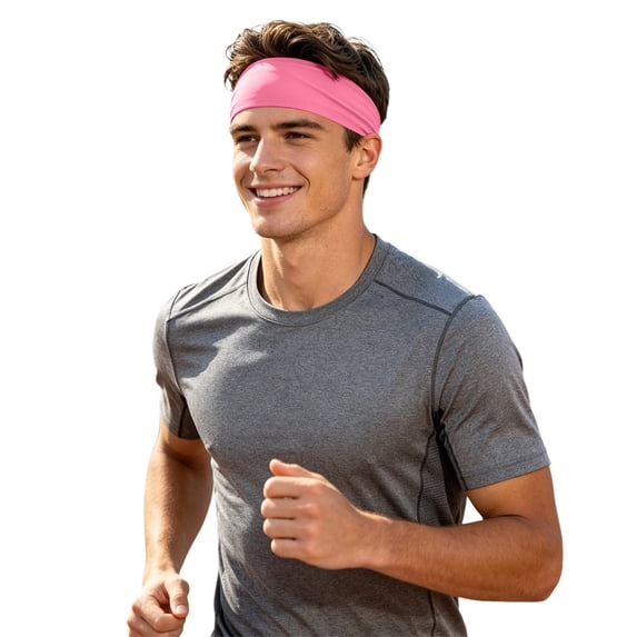Sports Headbands for Men, Sweat Absorbent Non Elastic Headband, Quick Dry Workout Running Yoga Gym Head Wrap for Outdoor Work