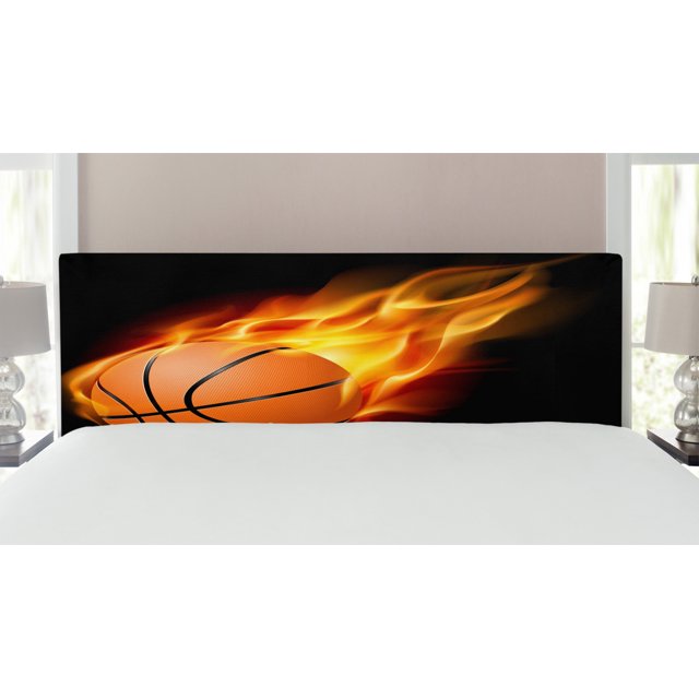 Sports Headboard, Basketball Lover Ball Speed Shoot Hoops Sporty Fun