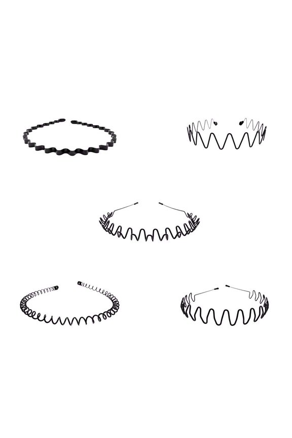 Hoop Comb Hairband Women Headwear Metal Men Sports Headband Band Hair Black Wave Hair Care Deep Conditioner Natural Hair 4c (As the picture-1, One Size)