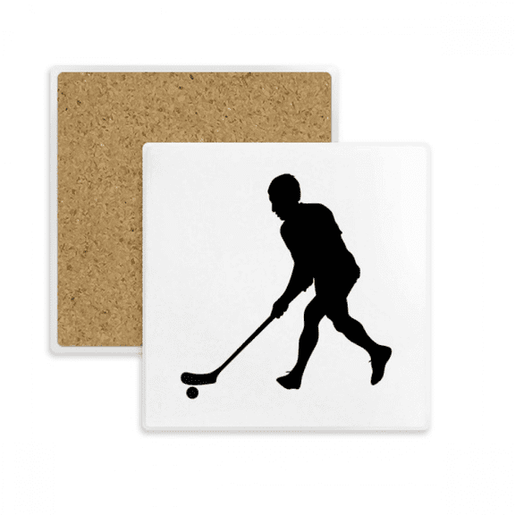 Sports Hockey Running Physical Education Square Coaster Cup Mat Mug Subplate Holder Insulation Stone
