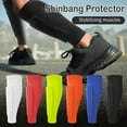 thumbnail image 1 of Sports Honeycomb Cushion Shin Protector Sleeves Elastic Nylon Compression Leg Guard Sleeves Men Soccer Football Shin Guards 1 Pair Red XL, 1 of 7