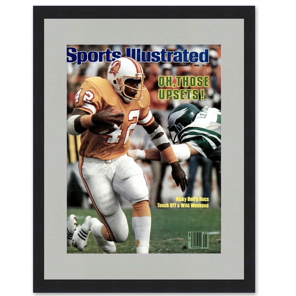 Sports Illustrated (1980's) Magazine Display Frame - Acrylic, Backing, and Grey Mat - Fits Magazine