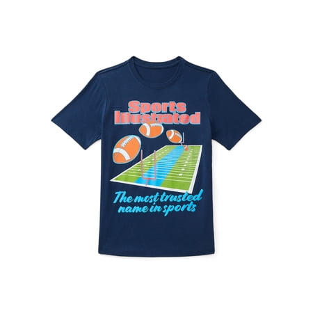 Sports Illustrated Boys' & Big Boys' Graphic Tee with Short Sleeves, Sizes 4-18