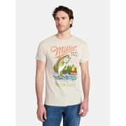 Miller Mens and Big Mens High Life Fishing Graphic Tee, Sizes S-3XL