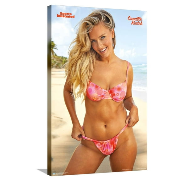 Sports Illustrated: Swimsuit Edition - Camille Kostek 23 Canvas Wall Poster, 22.375" x 34"