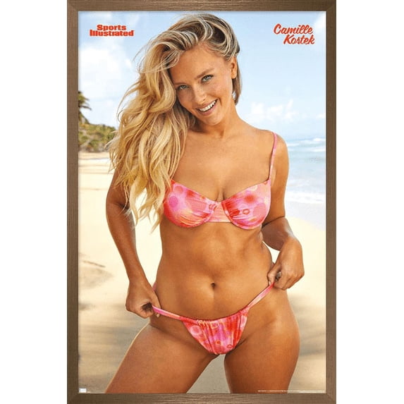 Sports Illustrated: Swimsuit Edition - Camille Kostek 23 Wall Poster, 14.725" x 22.375" Framed