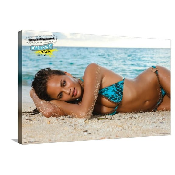 Sports Illustrated: Swimsuit Edition - Chrissy Teigen 11 Canvas Wall Poster, 22.375" x 34"