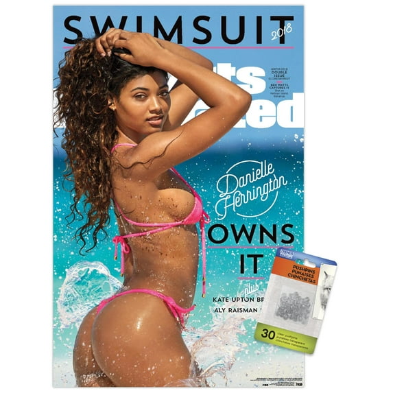 Sports Illustrated: Swimsuit Edition - Danielle Herrington Cover 18 Wall Poster with Push Pins, 14.725" x 22.375"