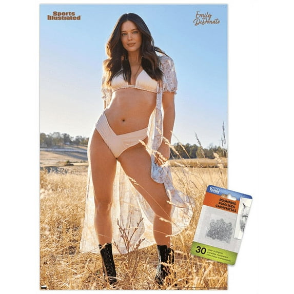 Sports Illustrated: Swimsuit Edition - Emily DiDonato 21 Wall Poster with Push Pins, 14.725" x 22.375"