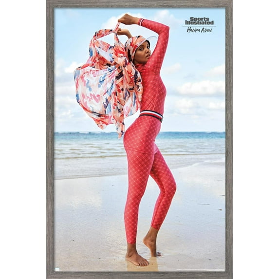 Sports Illustrated: Swimsuit Edition - Halima Aden 20 Wall Poster, 22.375" x 34" Framed