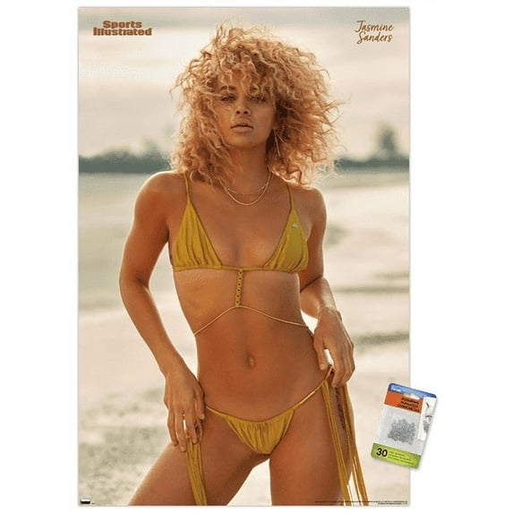 Sports Illustrated: Swimsuit Edition - Jasmine Sanders 21 Wall Poster with Pushpins, 22.375" x 34"