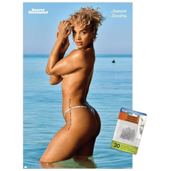Sports Illustrated: Swimsuit Edition - Jasmine Sanders 22 Wall Poster with Push Pins, 14.725" x 22.375"