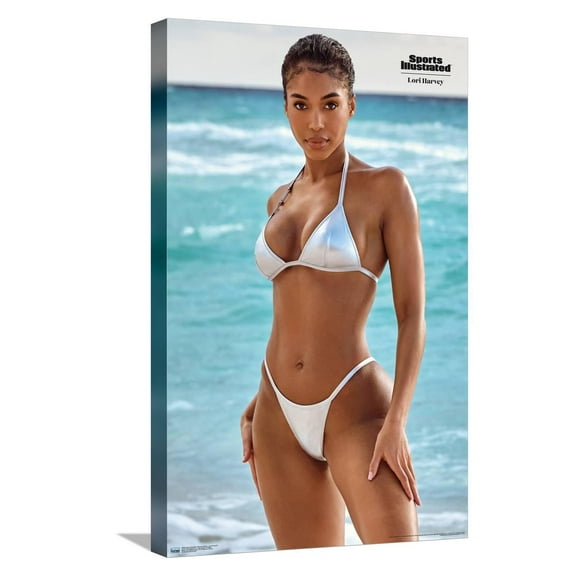 Sports Illustrated: Swimsuit Edition - Lori Harvey 24 Canvas Wall Poster, 14.725" x 22.375"