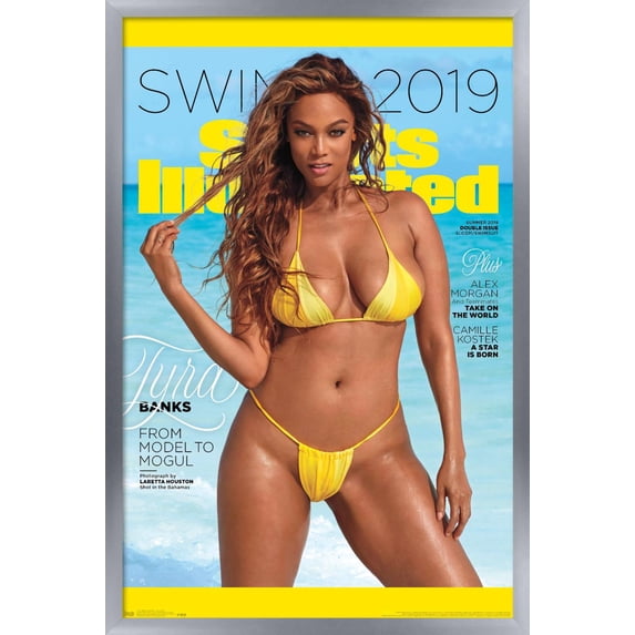 Sports Illustrated: Swimsuit Edition - Tyra Banks Cover 19 Wall Poster, 22.375" x 34" Framed