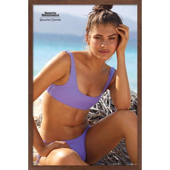 Sports Illustrated: Swimsuit Edition - Valentina Sampaio 20 Wall Poster, 14.725" x 22.375" Framed