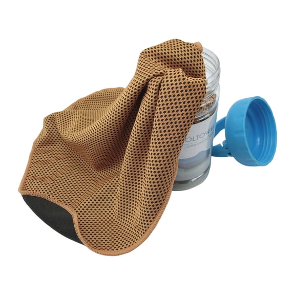 Quick Dry Absorbent Cooling Sweat Towel & Storage Bottle Set, Instant Chill Sports Towel Ideal for Running, Gym Training & Outdoor Use